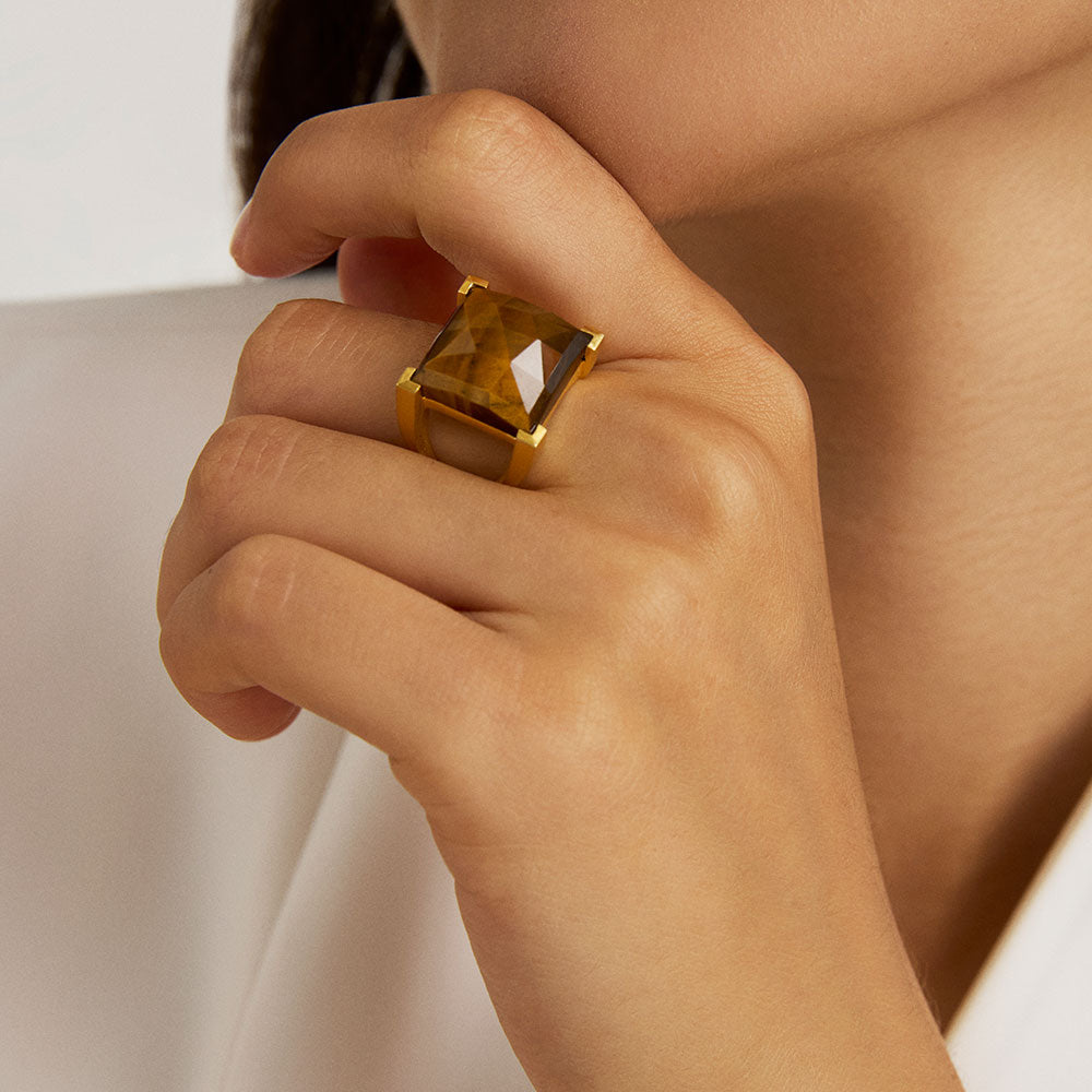 Plaza Ring Tigers Eye Dean Davidson Jewelry - Main Image