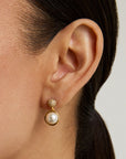 Pavé Pearl Earrings