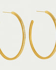 Petit Pavé Large Thin Hoops