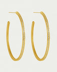 Petit Pavé Large Thin Hoops