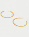 Petit Pavé Large Thin Hoops