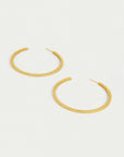 Petit Pavé Large Thin Hoops