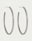 Petit Pavé Large Thin Hoops