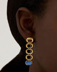 Bowery Gemstone Statement Drop Earrings