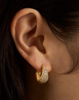 Margaux Pavé Huggie Hoops