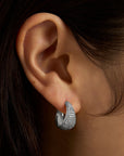 Margaux Pavé Huggie Hoops