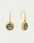 Mini Signet Gemstone Drop Earrings