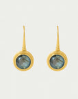 Mini Signet Gemstone Drop Earrings