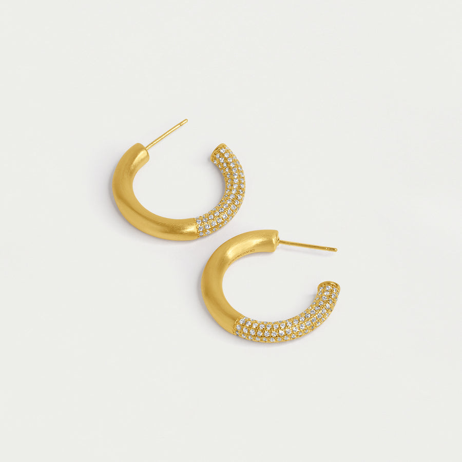 Signature Pavé Small Hoops