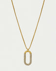 Solene Pavé Long Pendant Necklace