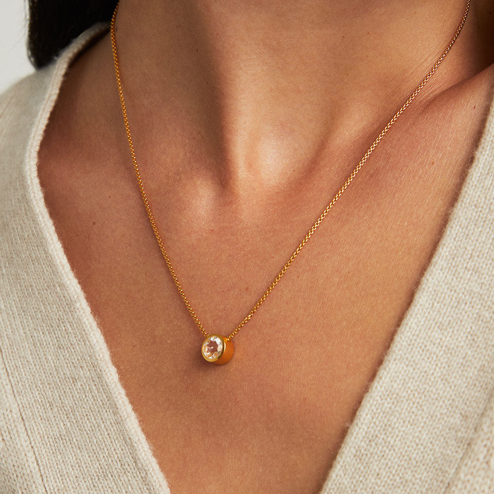 Signature Midi Knockout Pendant | Crystal Quartz | Dean