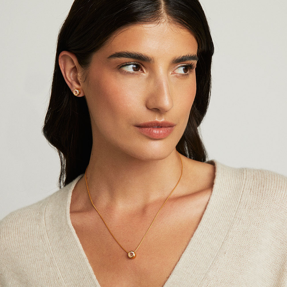 Signature Midi Knockout Pendant | Crystal Quartz | Dean Davidson