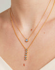 Cascade Gemstone Drop Necklace