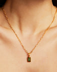 Baguette Birthstone Necklace