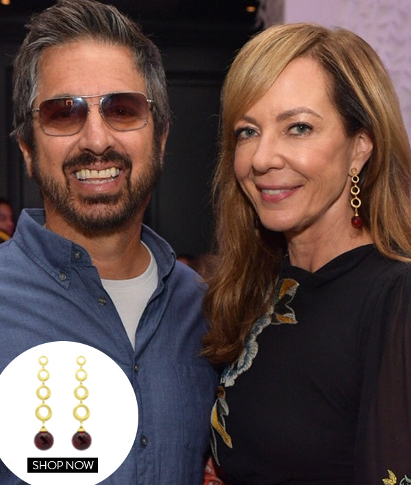 ALLISON JANNEY IN OUR ORIGAMI LONG DROP EARRINGS