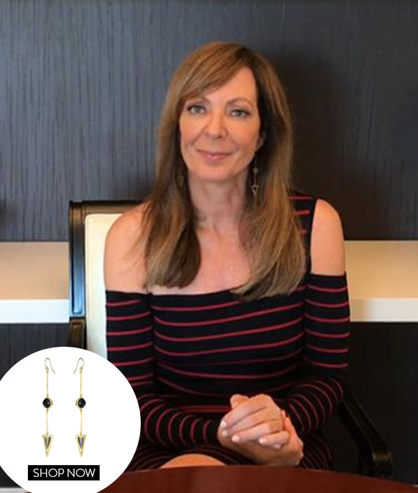 Allison Janney in our Rio Drop Earrings