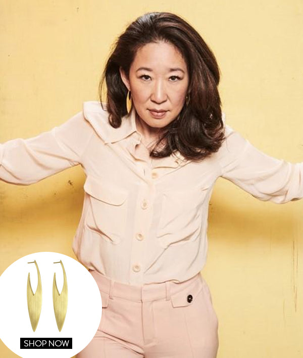 Sandra Oh In Our Taj Earrings