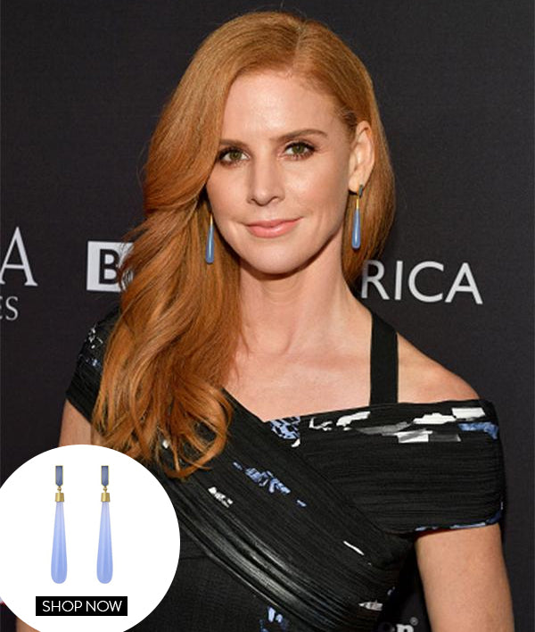 Sarah Rafferty in our Reign Drop Earrings