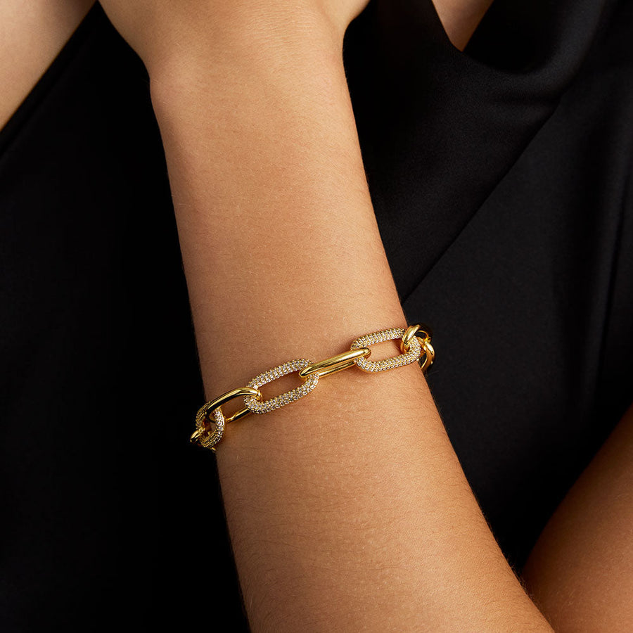 Solene Pavé Link Bracelet