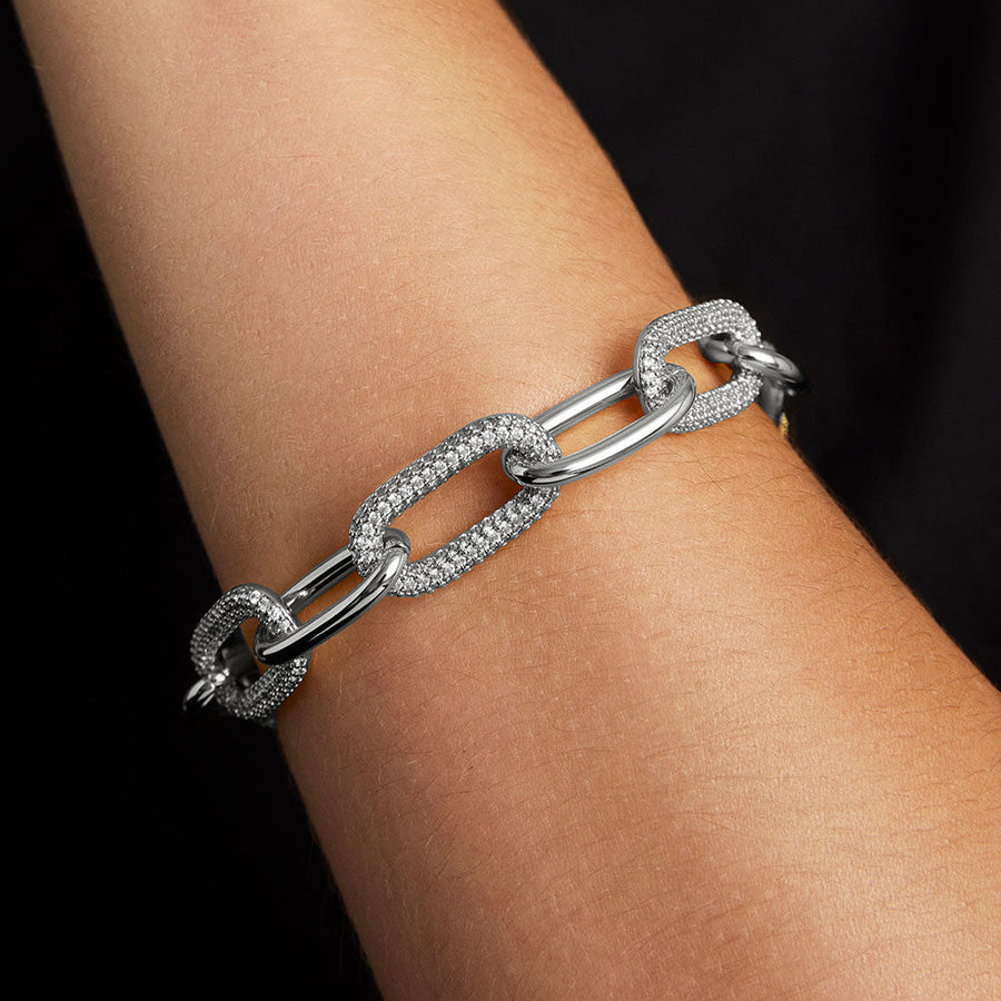Solene Pavé Link Bracelet
