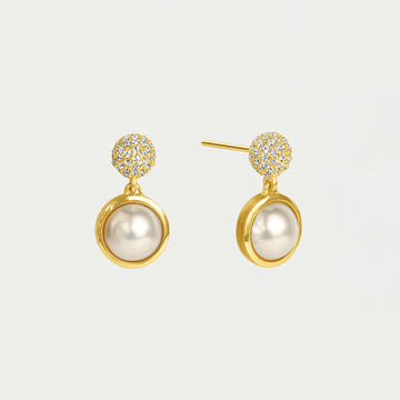 Pavé Pearl Earrings
