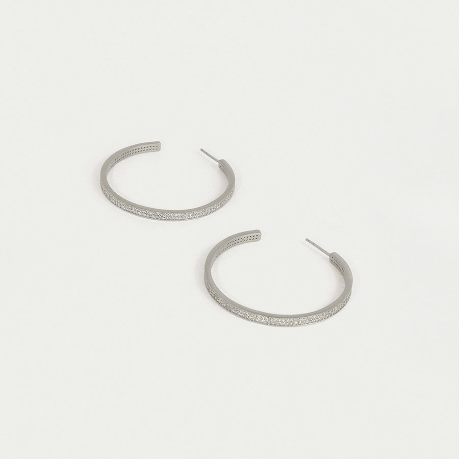 Petit Pavé Midi Hoops