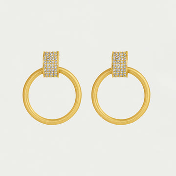 Petit Pavé Drop Hoops