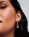 Petit Pavé Statement Chain Earrings