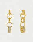 Petit Pavé Statement Chain Earrings