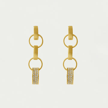 Petit Pavé Statement Chain Earrings