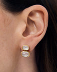 Mercer Double Gemstone Drop Earrings