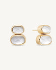 Mercer Double Gemstone Drop Earrings