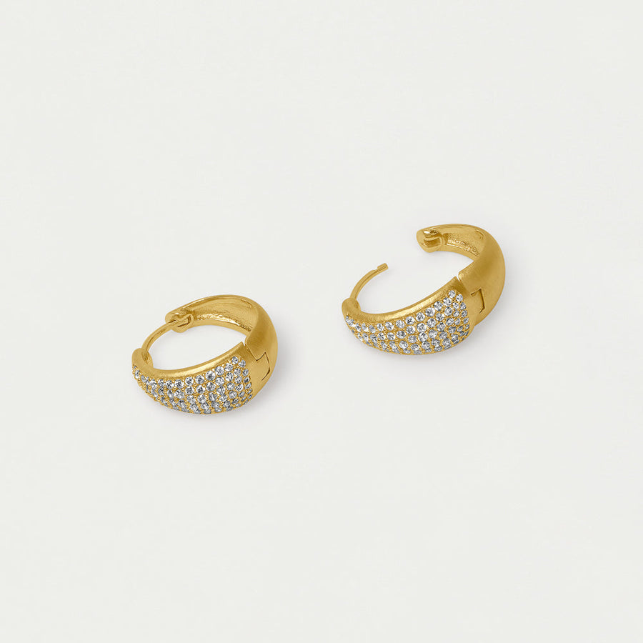 Margaux Pavé Huggie Hoops