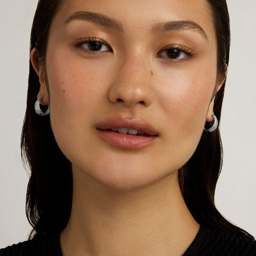 Margaux Pavé Huggie Hoops