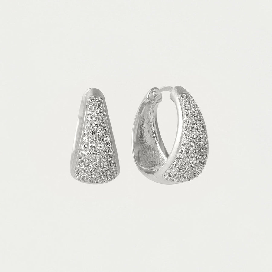 Margaux Pavé Huggie Hoops