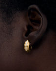 Gemma Huggie Hoops