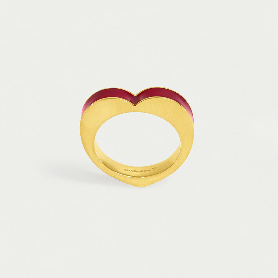 Enamel Heart Ring