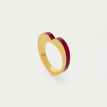 Enamel Heart Ring