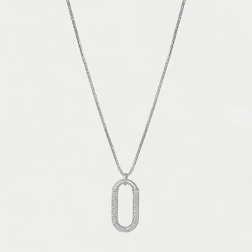 Solene Pavé Long Pendant Necklace