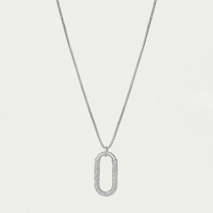 Solene Pavé Long Pendant Necklace
