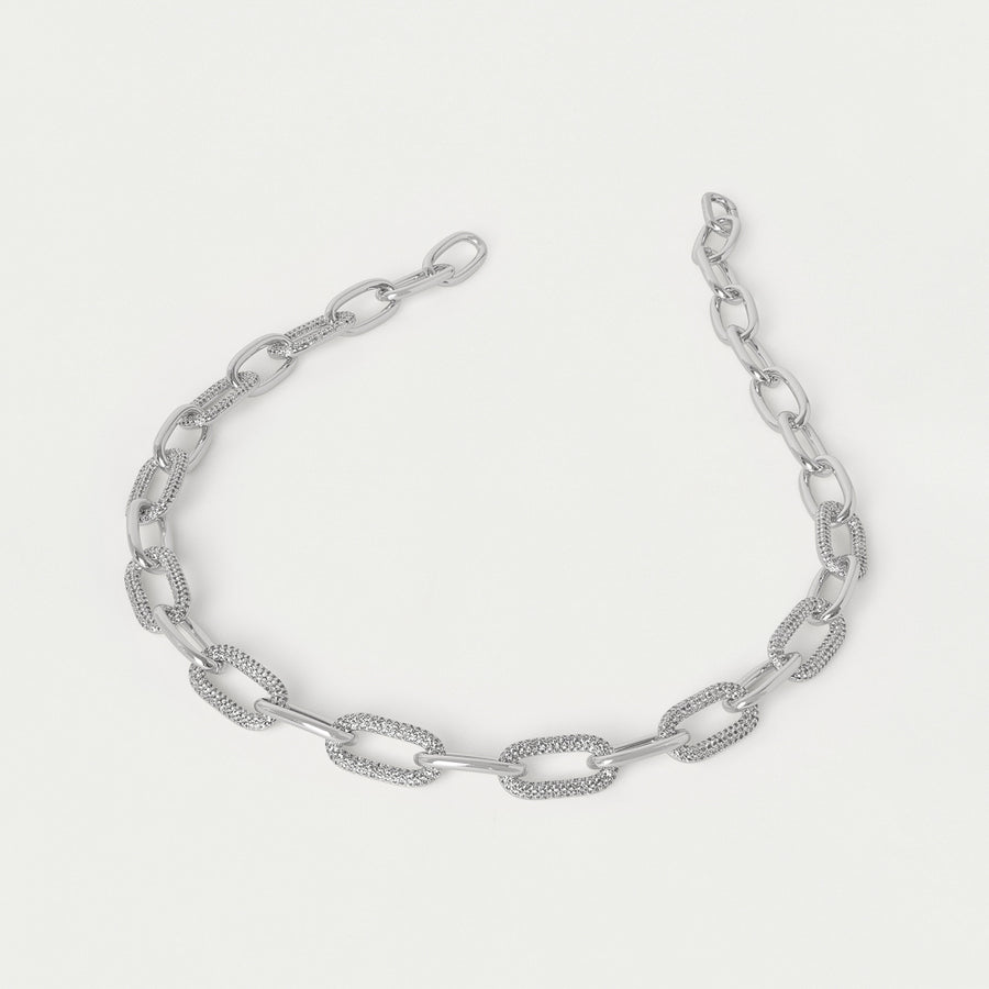 Solene Pavé Statement Link Necklace