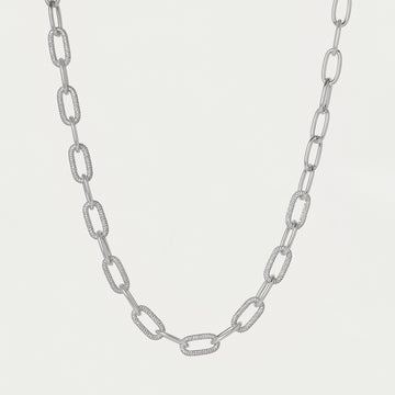 Solene Pavé Statement Link Necklace