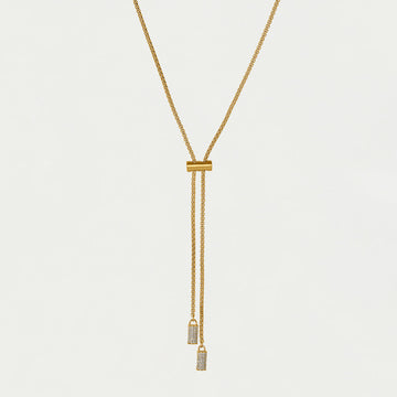 Juliette Pavé Lariat Necklace