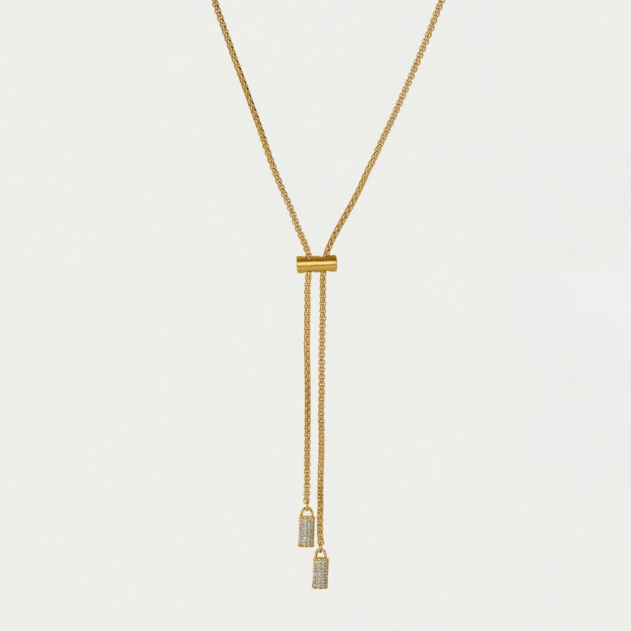 Juliette Pavé Lariat Necklace