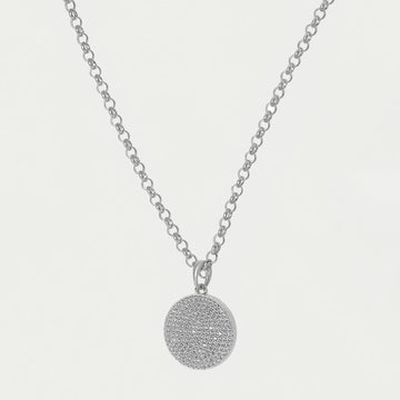 Mirabeaux Pave Long Pendant Necklace