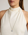 Mirabeaux Pave Long Pendant Necklace