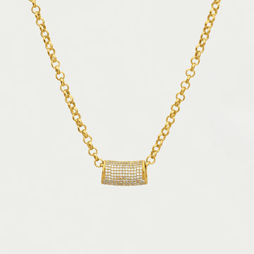 Signature Pavé Tube Necklace