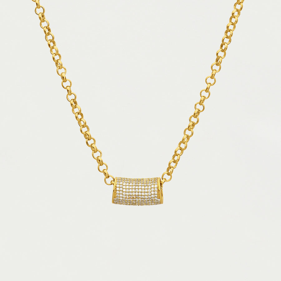 Signature Pavé Tube Necklace