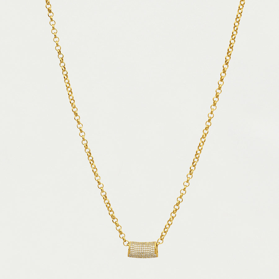 Signature Pavé Tube Necklace