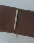 Petit Pavé Bar Chain Bracelet
